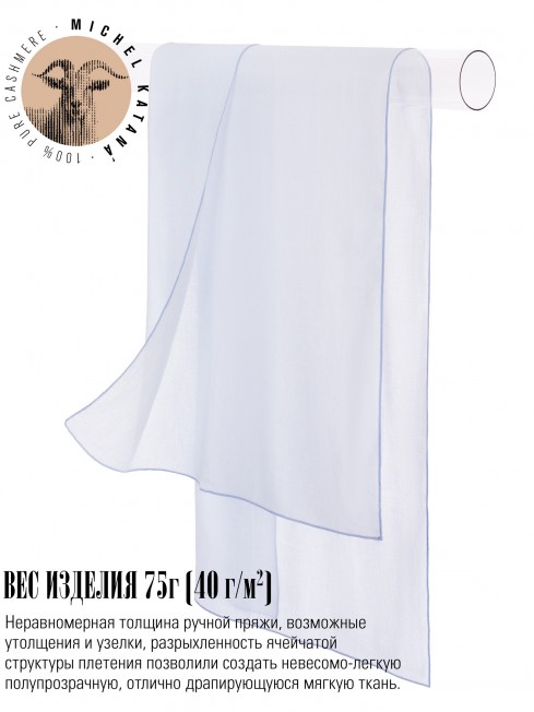 Палантин Унисекс Jq.CASH40_24-JAQUARD-1/AQU